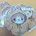 Yellow Hoodie Cat Sticker