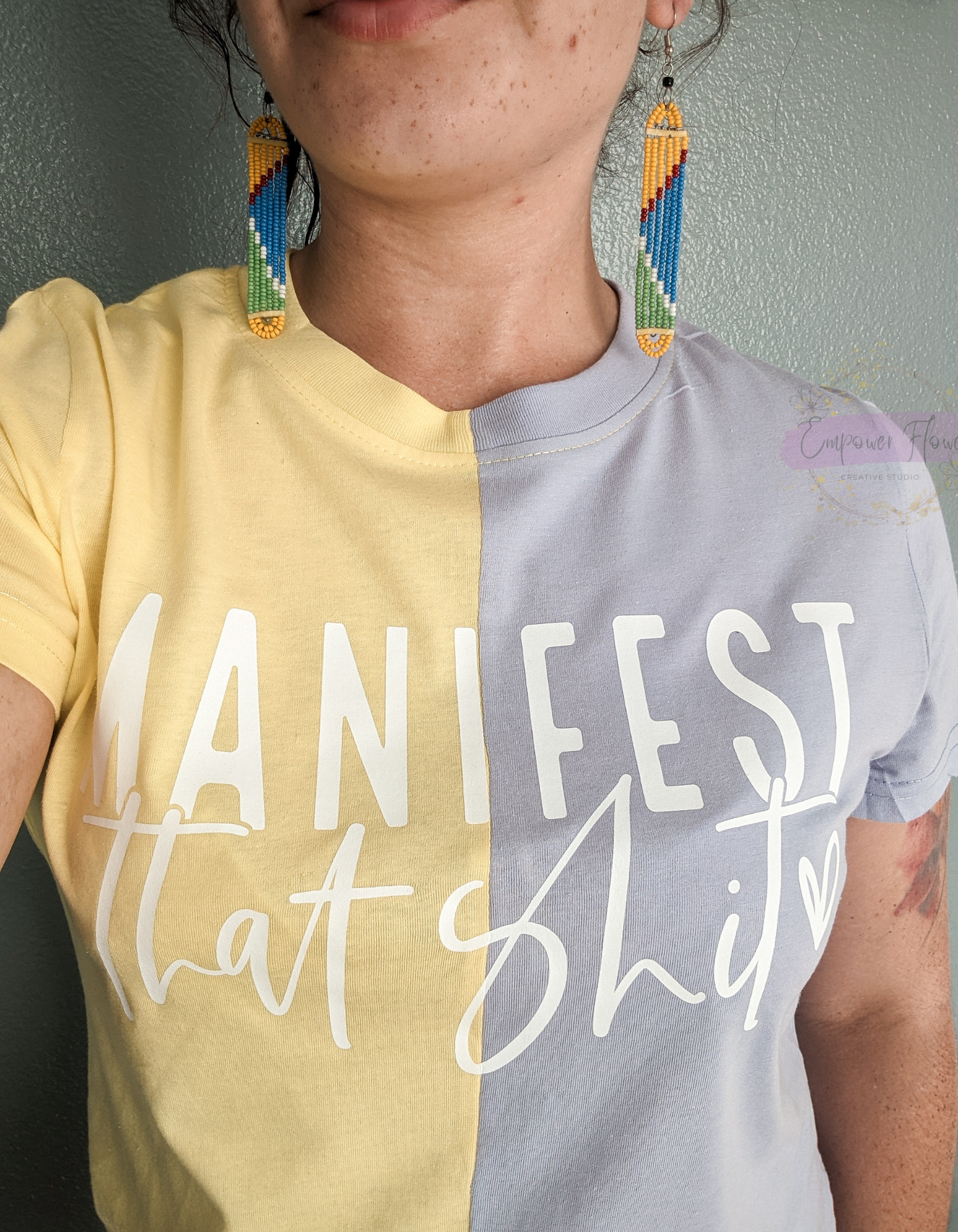 Manifest That Sh*t Duo Tone Croptop Tee