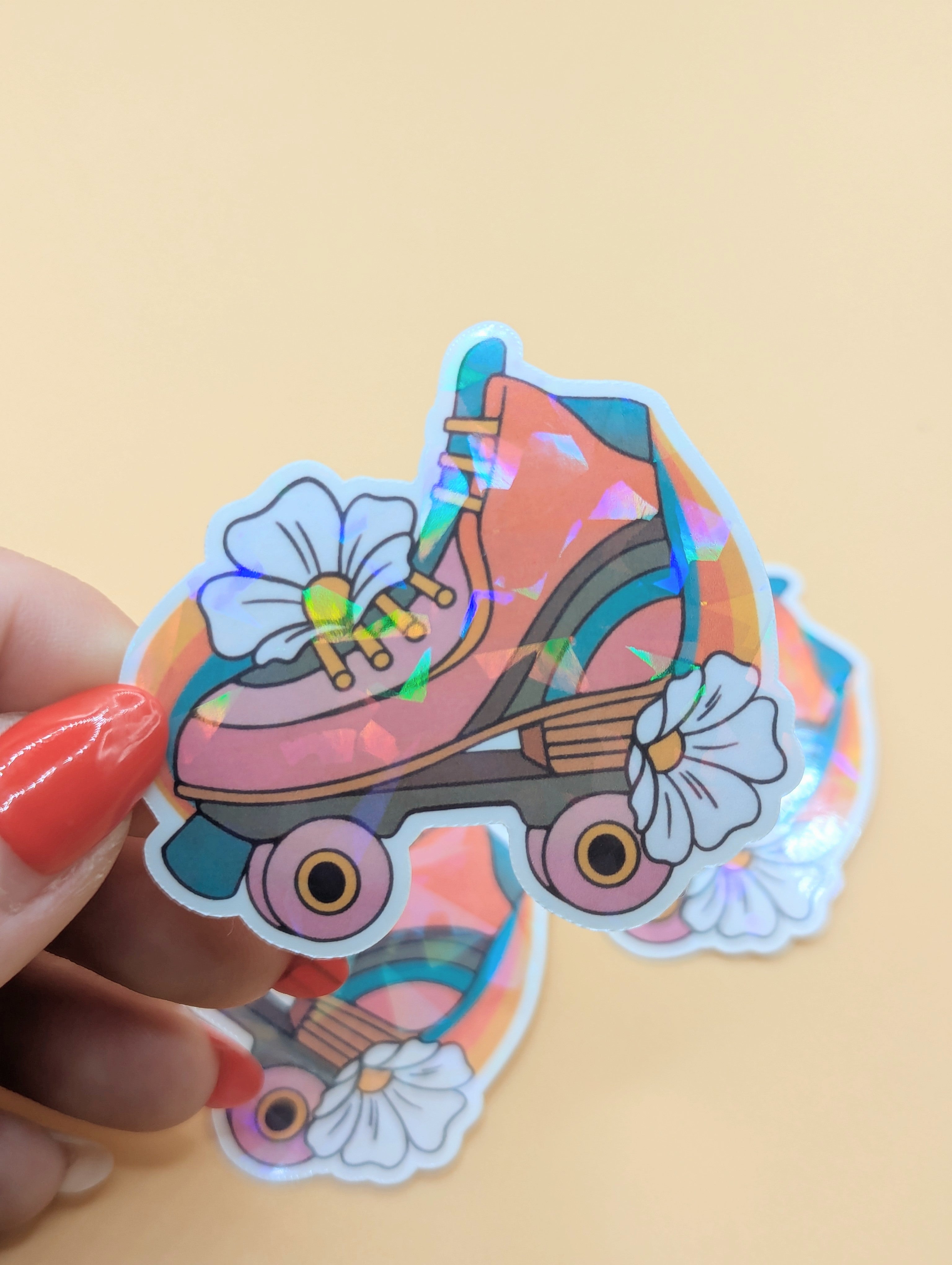 Rainbow Rollerskate Sticker