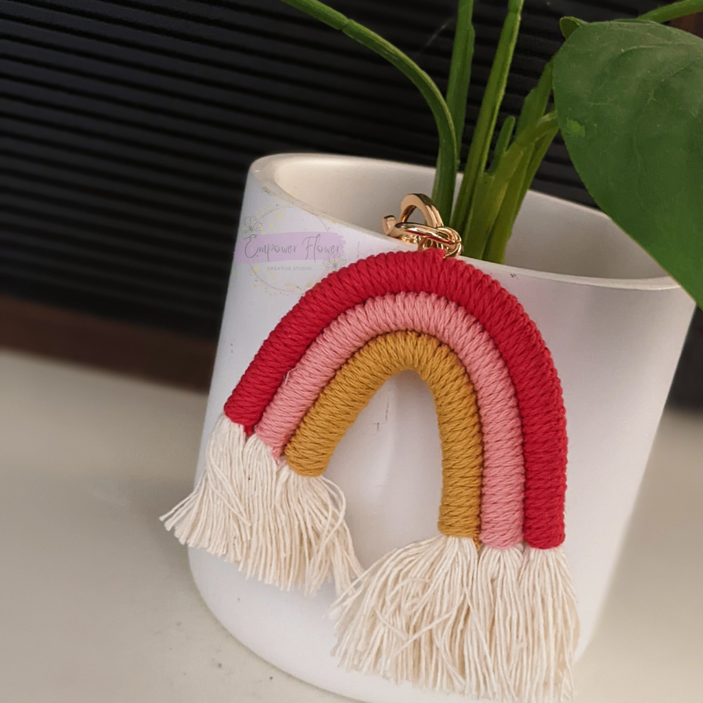 Boho Rainbow Keychain