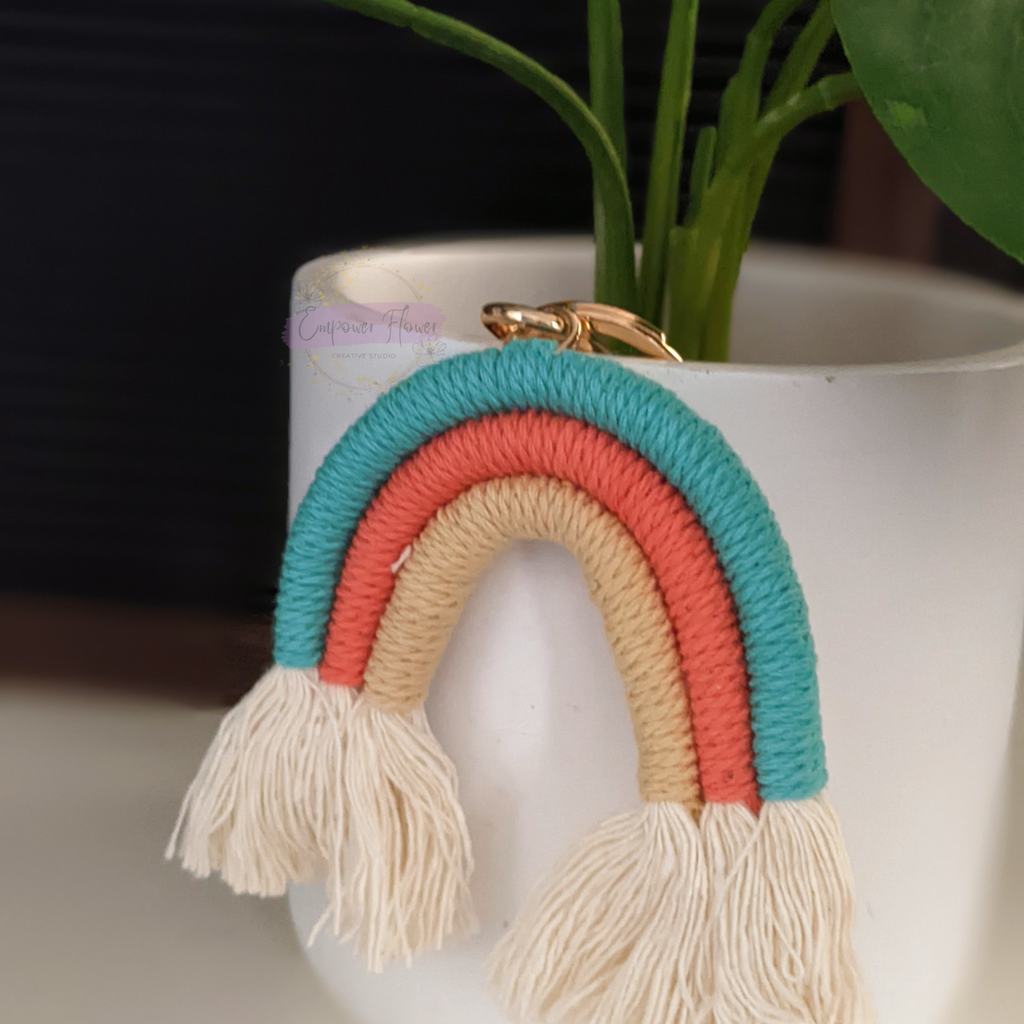 Boho Rainbow Keychain